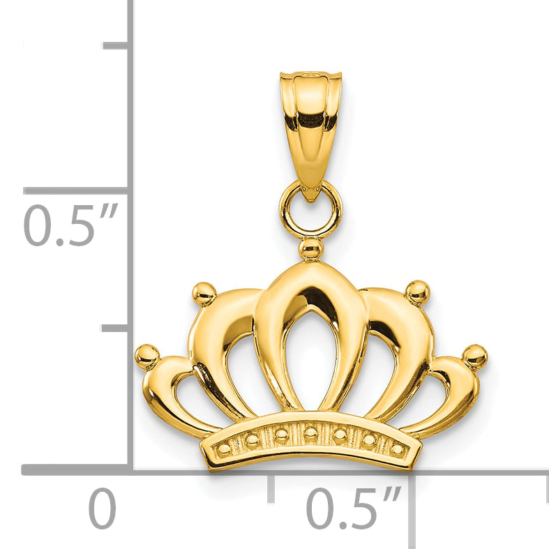 10K Yellow Gold Crown Charm