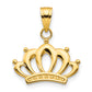 10K Yellow Gold Crown Charm