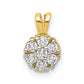 10K Yellow Gold Small Cz Flower Charm