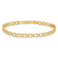 10K Yellow Gold 10Ky Solid Double Link Charm Bracelet