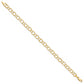 10K Yellow Gold Triple Link Charm Bracelet