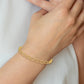 10K Yellow Gold Triple Link Charm Bracelet