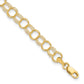 10K Yellow Gold Triple Link Charm Bracelet