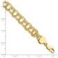 10K Yellow Gold Triple Link Charm Bracelet