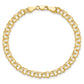 10K Yellow Gold Solid Double Link Charm Bracelet