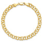 10K Yellow Gold 10Ky Solid Double Link Charm Bracelet