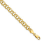 10K Yellow Gold 10Ky Solid Double Link Charm Bracelet