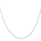 18 Inch 10K White Gold .5 mm Cable Rope Chain