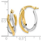 10K Two-Tone Polished Twisted Hoop Earrings