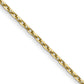 14 Inch 10K .8mm D/C Cable With Spring Ring Clasp Chain