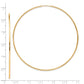 10K Yellow Gold Polished Endless Tube Hoop Earrings