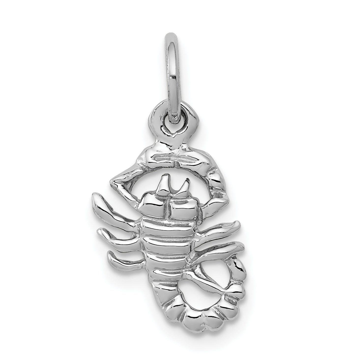 10K White Gold Scorpion Charm