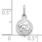 10K White Gold Angel Charm