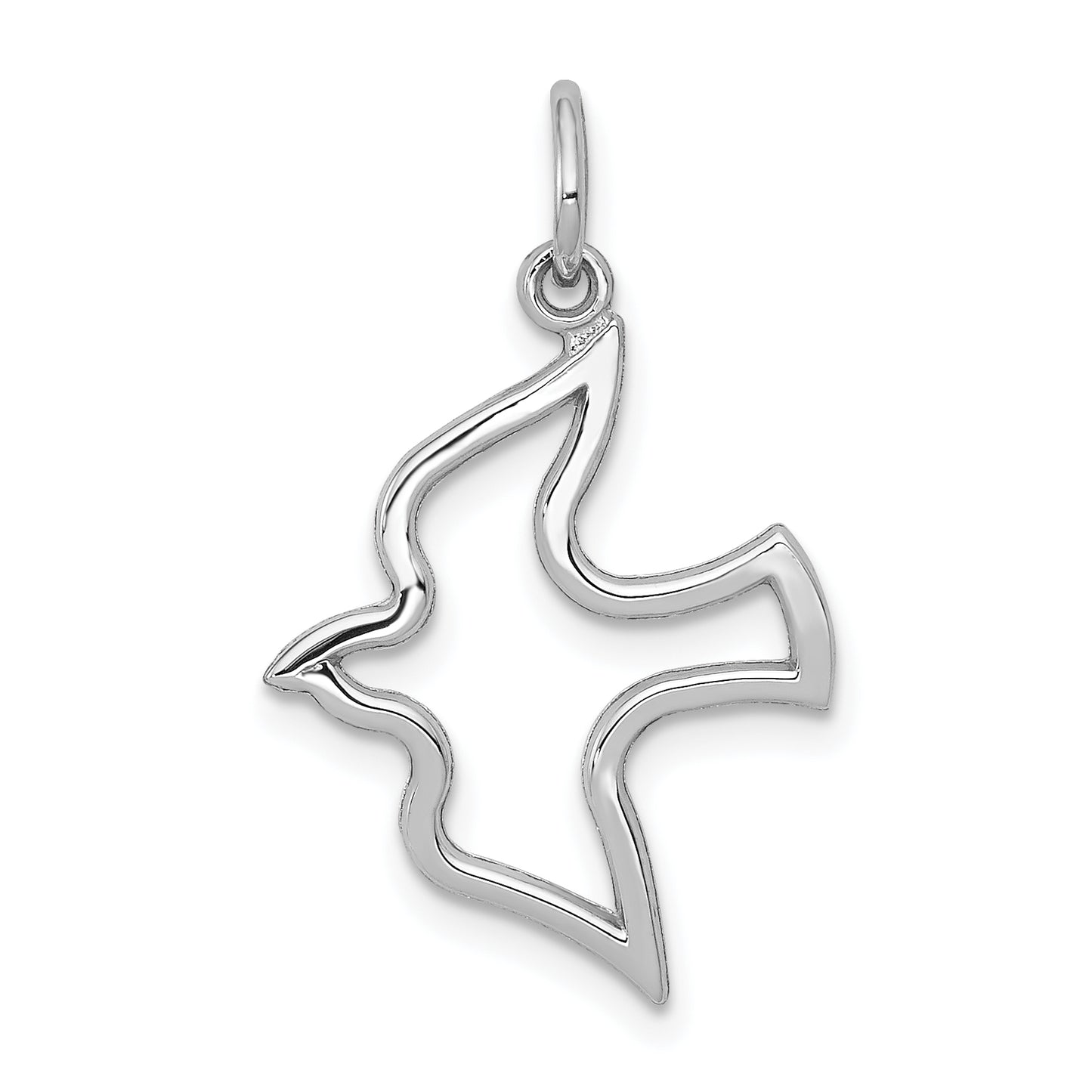 10K White Gold Dove Charm