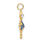 10K Yellow Gold March Girl Birthstone Charm