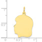 10k Yellow Gold 10K Plain Medium .018 Gauge Facing Left Engravable Girl Head Charm