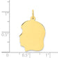 10k Yellow Gold 10K Plain Large .013 Gauge Facing Left Engravable Girl Head Charm