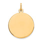 10k Yellow Gold 10K Plain .018 Gauge Circular Engravable Disc Charm