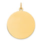 10k Yellow Gold 10K Plain .018 Gauge Circular Engravable Disc Charm