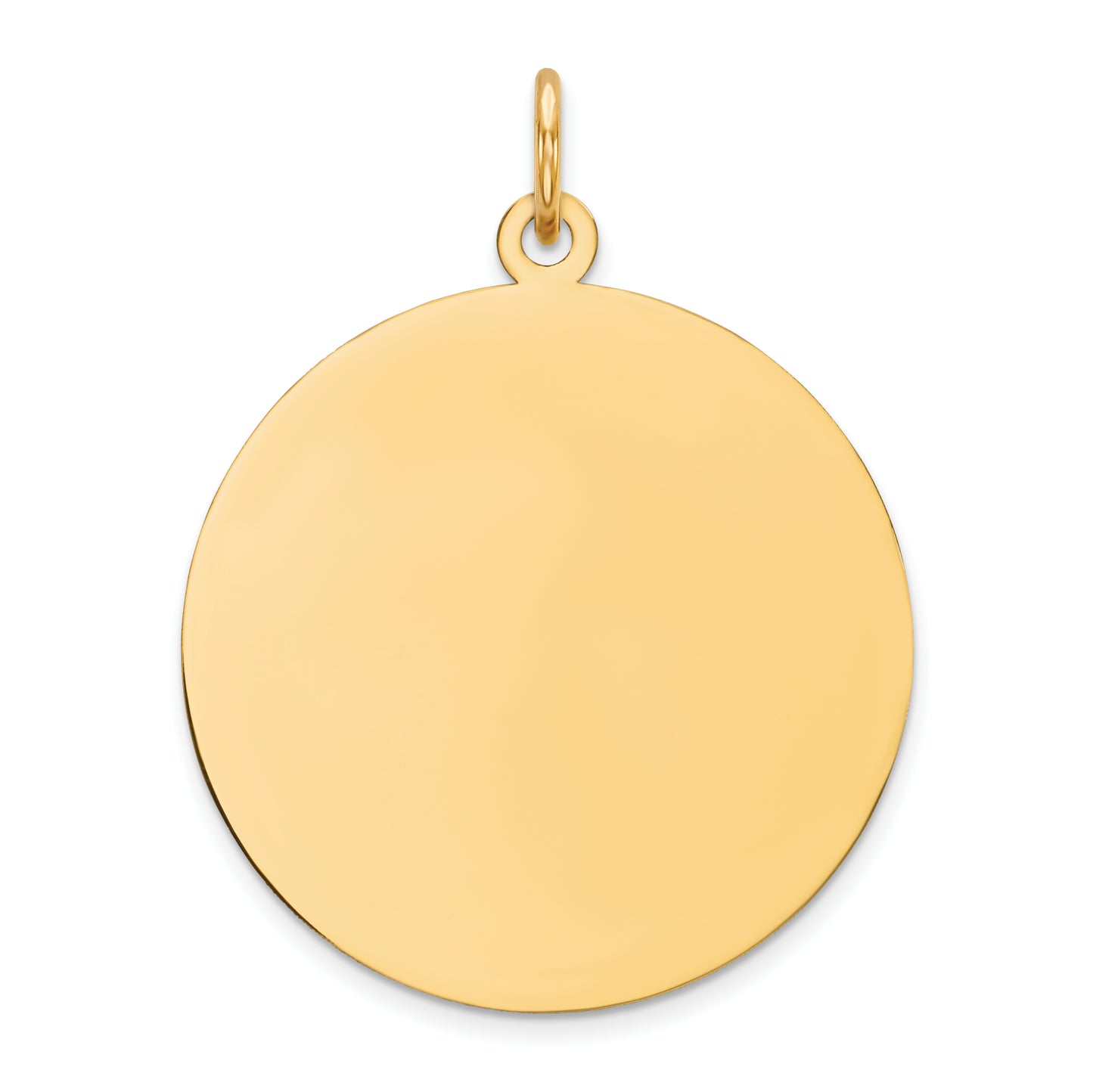 10k Yellow Gold 10K Plain .018 Gauge Circular Engravable Disc Charm