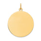 10k Yellow Gold 10K Plain .018 Gauge Circular Engravable Disc Charm