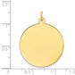 10k Yellow Gold 10K Plain .018 Gauge Circular Engravable Disc Charm