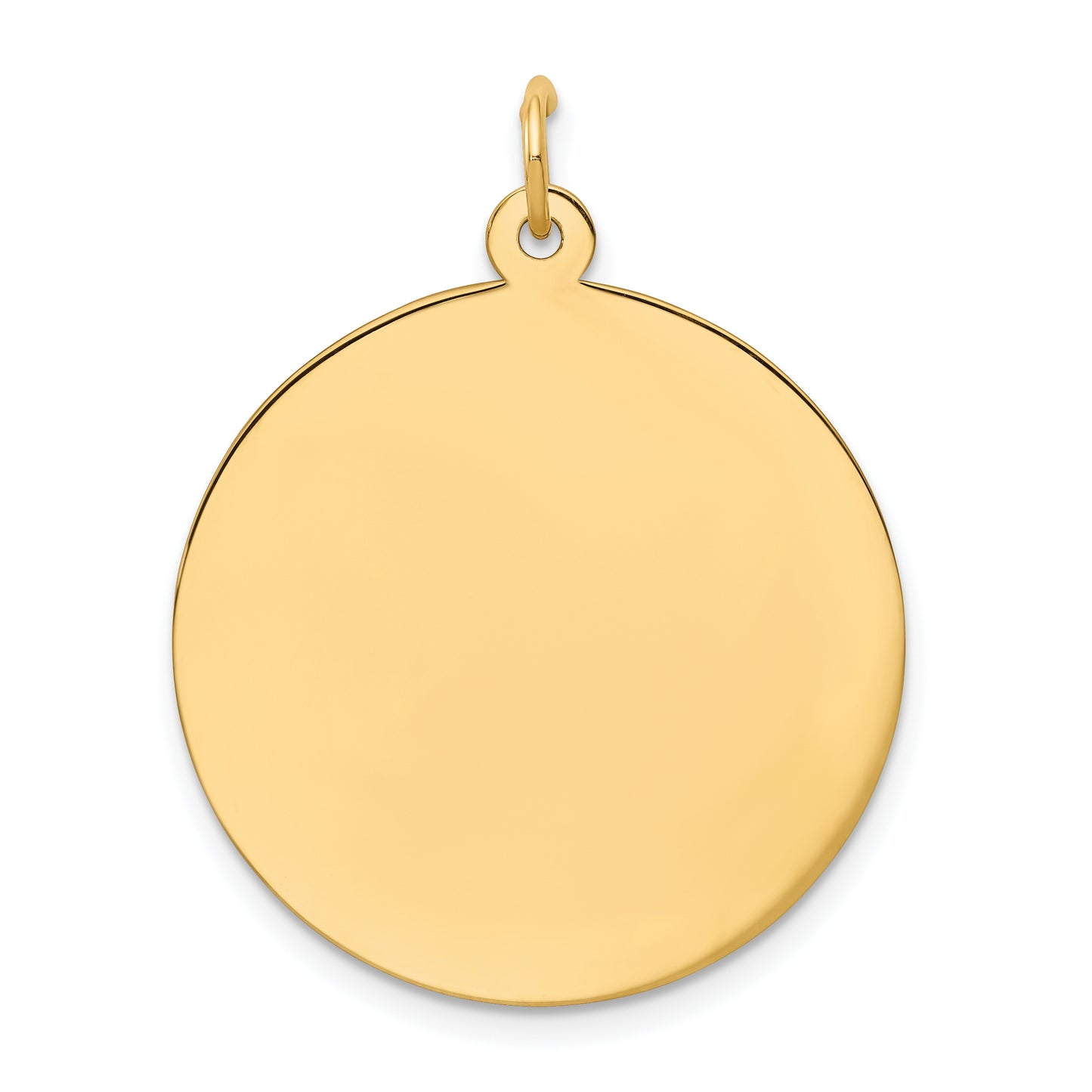 10k Yellow Gold 10K Plain .018 Gauge Circular Engravable Disc Charm