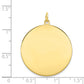 10k Yellow Gold 10K Plain .013 Gauge Circular Engravable Disc Charm