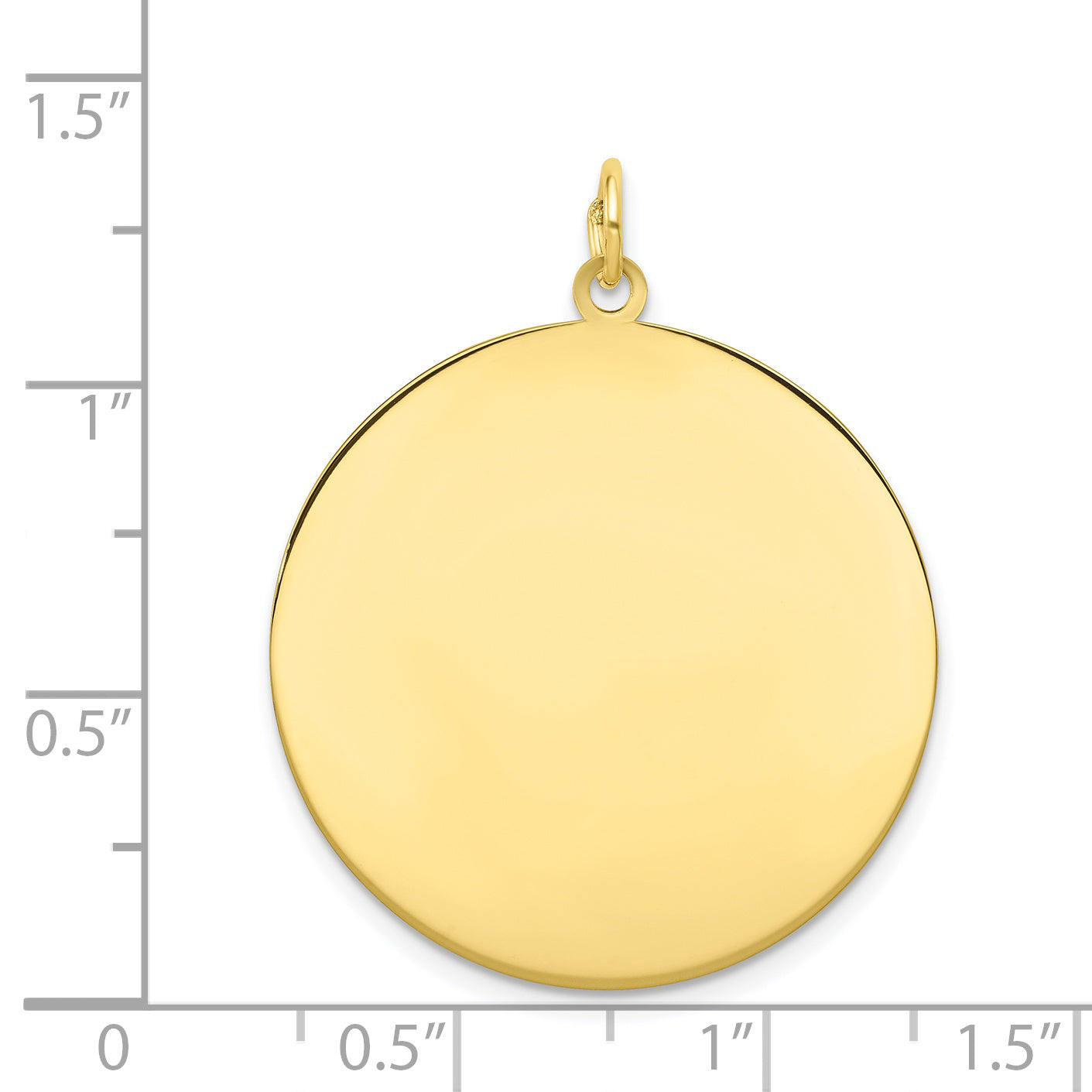 10k Yellow Gold 10K Plain .018 Gauge Circular Engravable Disc Charm