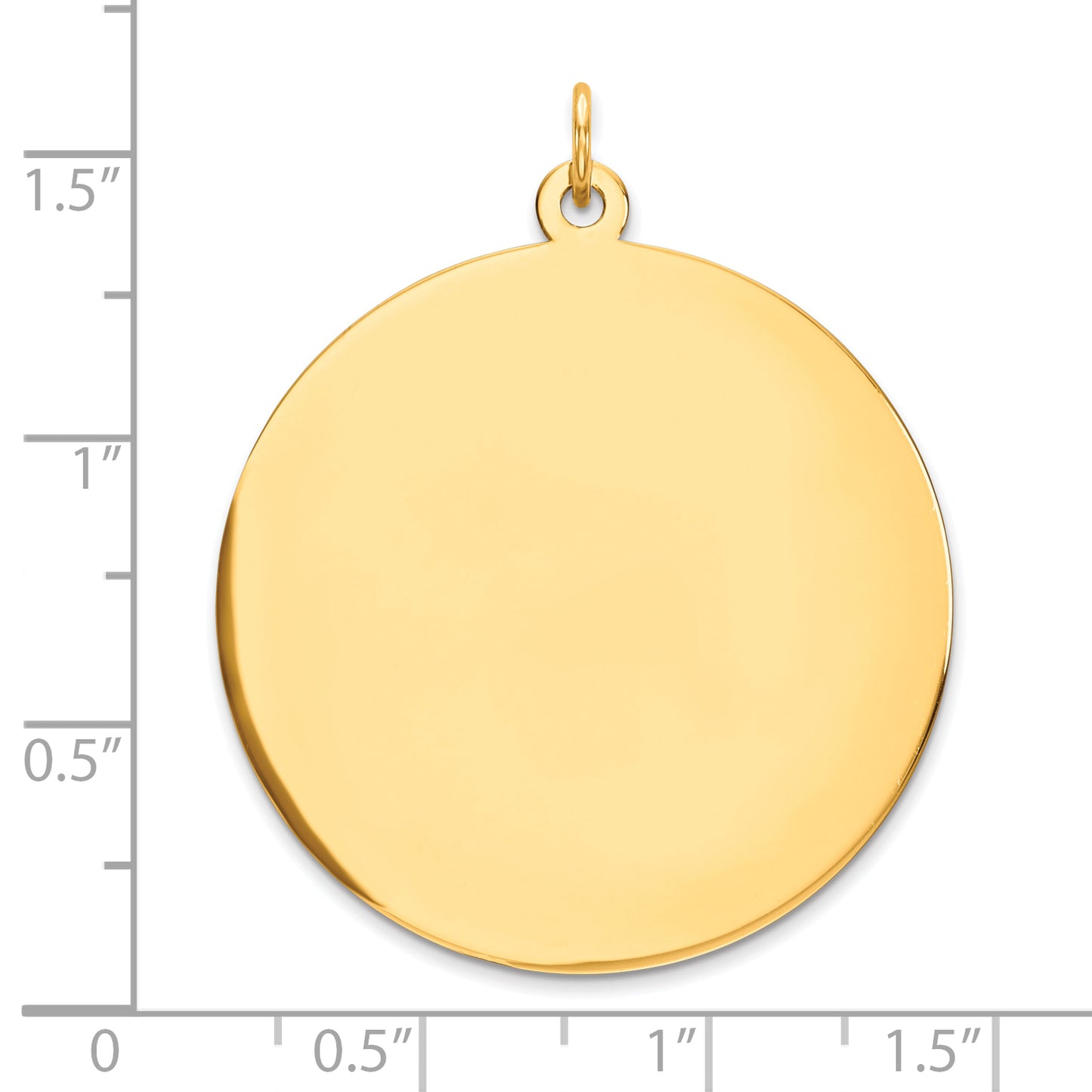 10k Yellow Gold 10K Plain .018 Gauge Circular Engravable Disc Charm