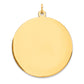 10k Yellow Gold 10K Plain .018 Gauge Circular Engravable Disc Charm