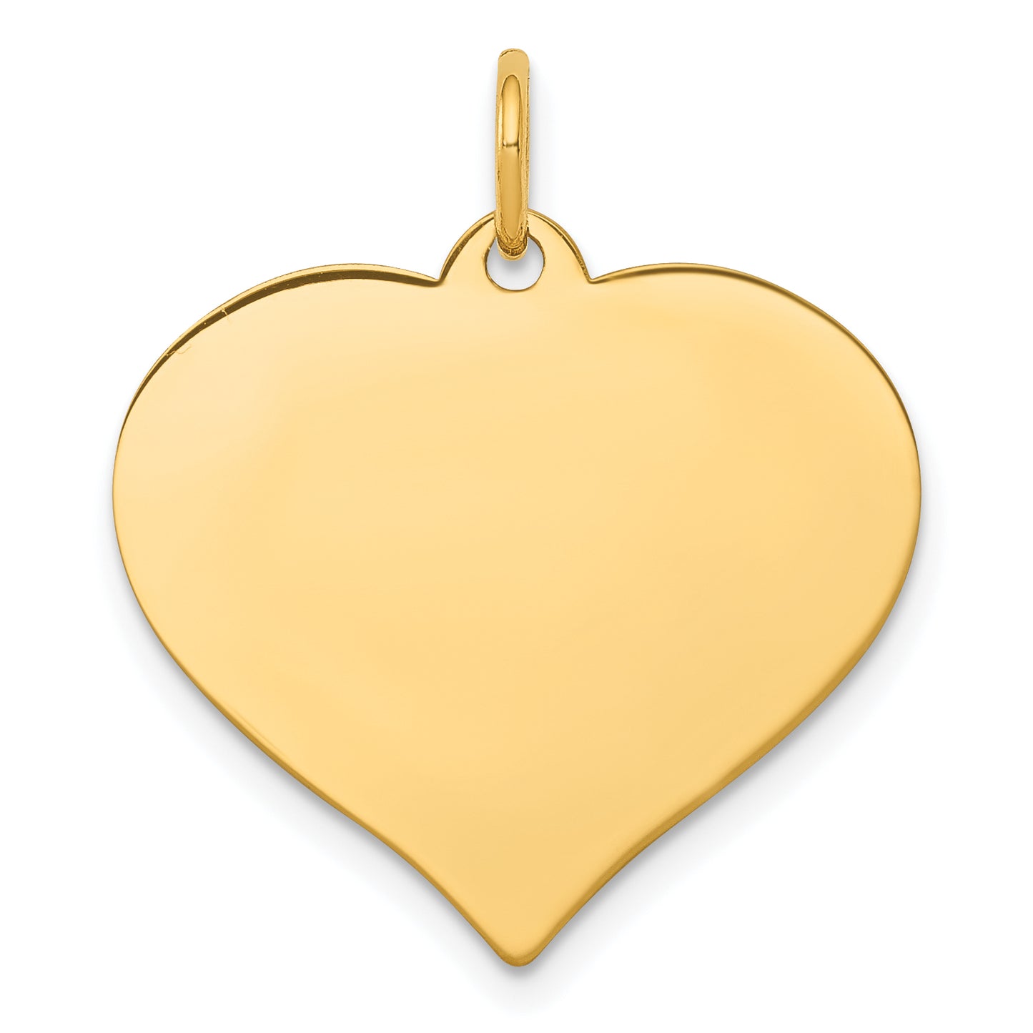 10k Yellow Gold 10k .013 Gauge Heart Disc Charm