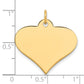 10k Yellow Gold 10k Plain .013 Gauge Engraveable Heart Disc Charm