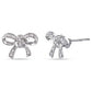 Original AMOUR Diamond Bow Stud Earrings In 10K White Gold