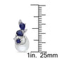 Original AMOUR 7.5 - 8 Mm White Cultured Freshwater Pearl Earrings with Diamonds and Sapphire In 10K White Gold