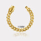 10K Yellow Gold Hollow Miami Cuban Link Men's Women's Chain Bracelet 5mm-20mm 6" 7" 8" 9"