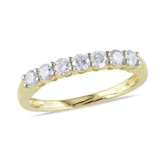 Original 1/2 CT  Diamond TW Anniversary Ring  10k Yellow Gold GH I2;I3