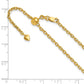 22 Inch 14K Adjustable 2.5mm Semi-Solid D/C Cable Chain