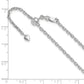 22 Inch 14K White Gold Adjustable 2.5mm Semi-Solid D/C Cable Chain