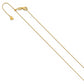 22 Inch 14K Adjustable 1mm D/C Cable Chain