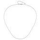 22 Inch 14K White Gold Adjustable 1mm D/C Cable Chain