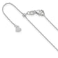 22 Inch 14K White Gold Adjustable 1mm D/C Cable Chain