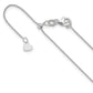 22 Inch 14K White Gold Adjustable .7mm Round Cable Chain