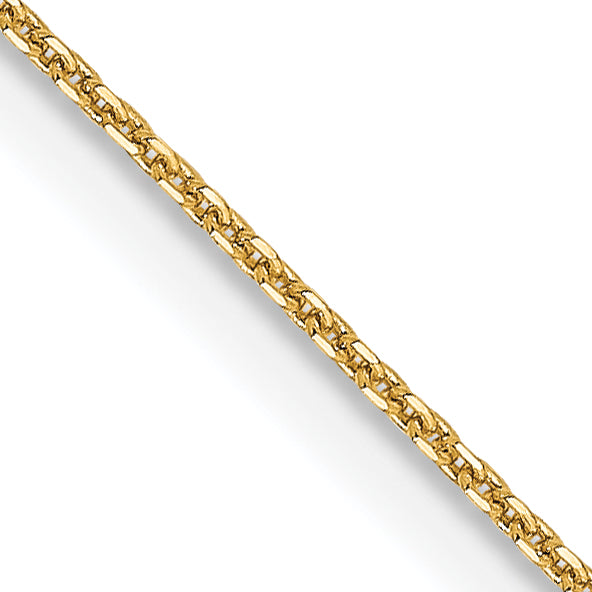 18 Inch 14K .85 mm D/C Cable Chain