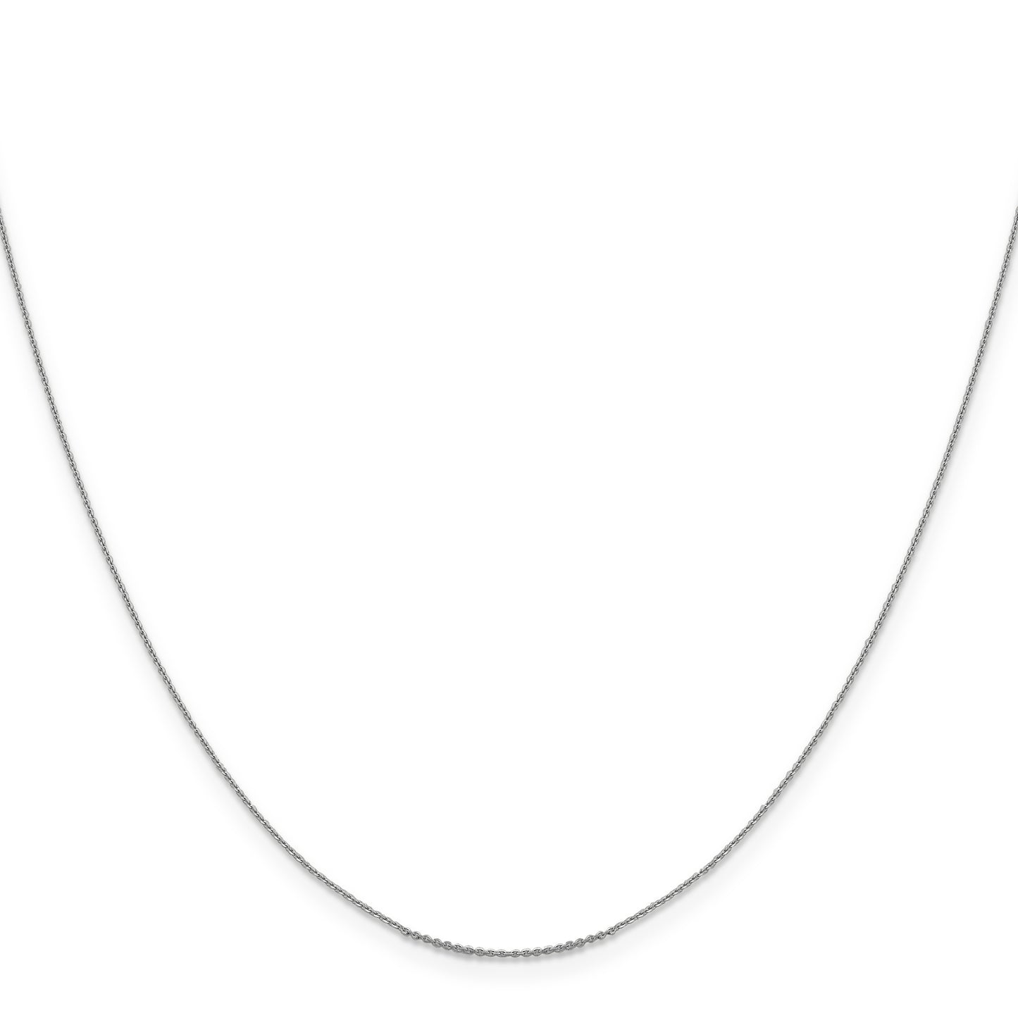 16 Inch 14K White Gold .85 mm D/C Cable Chain