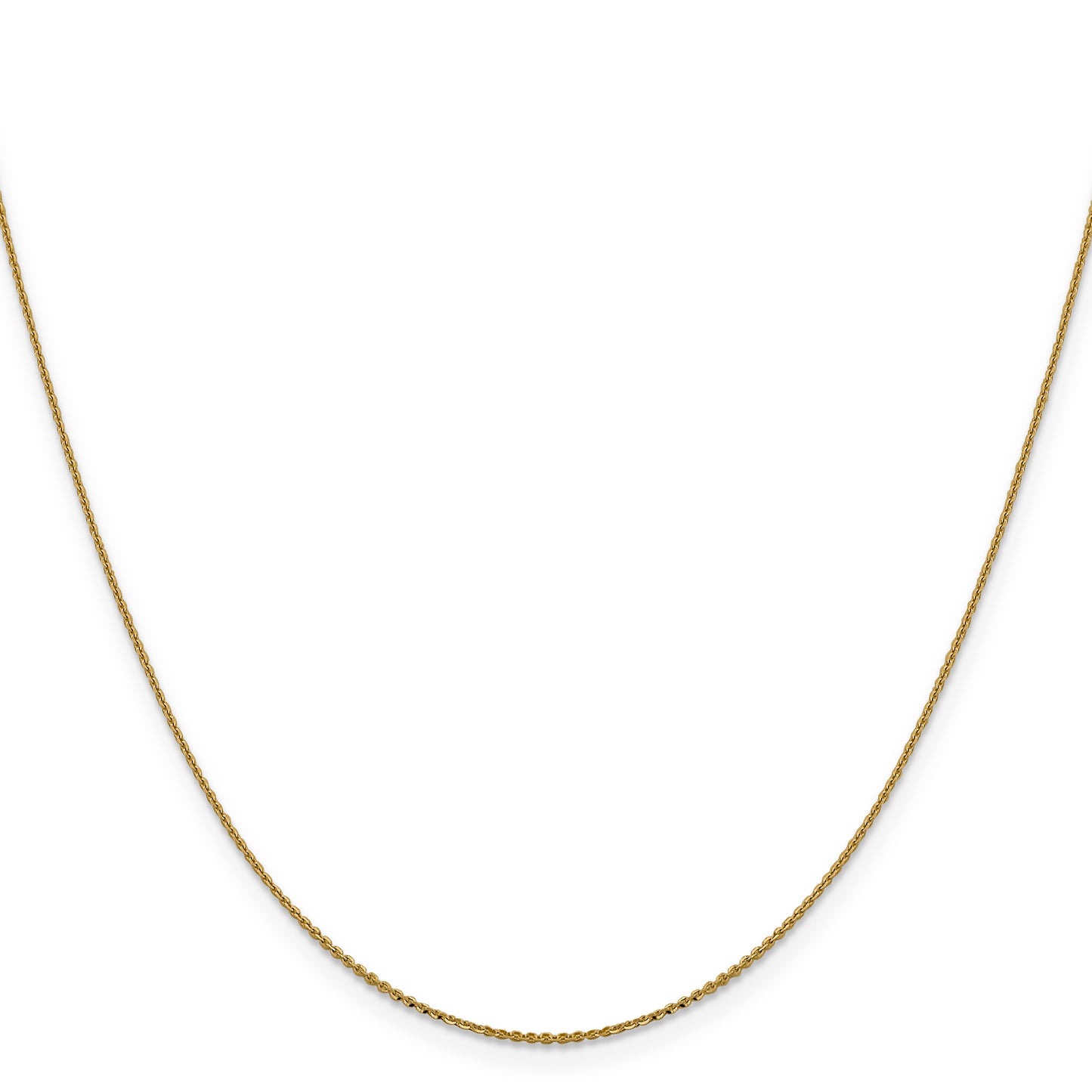 18 Inch 14K 1.0 mm D/C Cable Chain