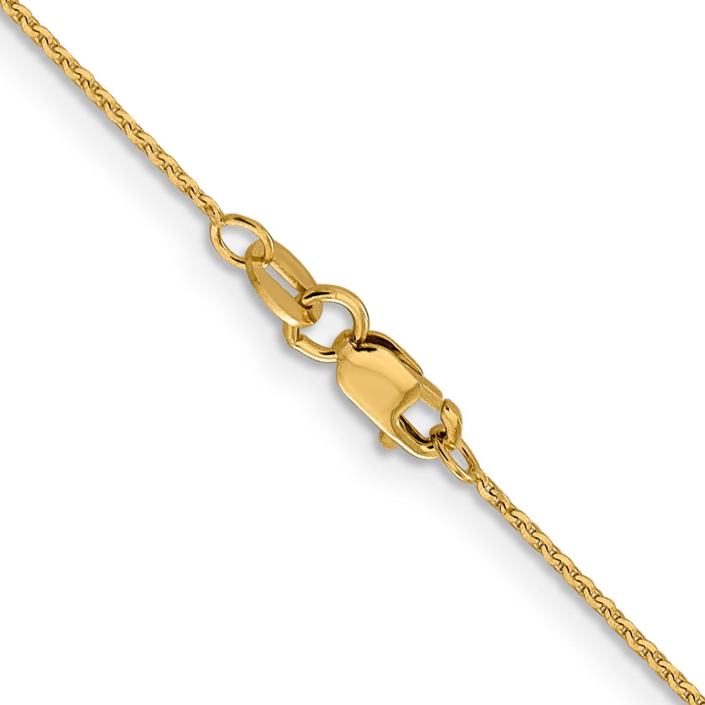 18 Inch 14K 1.0 mm D/C Cable Chain