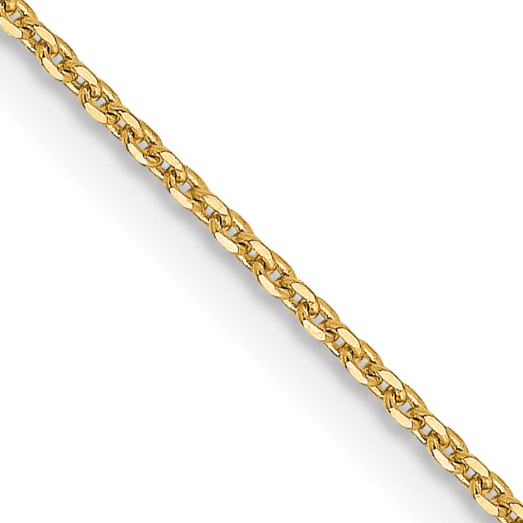 16 Inch 14K 1.0 mm D/C Cable Chain