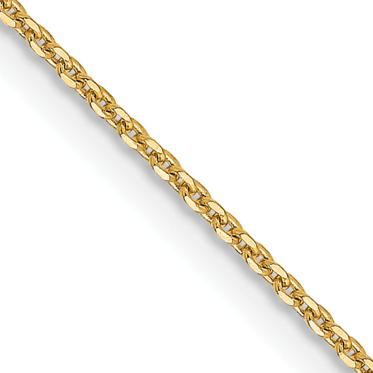 18 Inch 14K 1.0 mm D/C Cable Chain