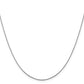 16 Inch 14K White Gold 1.0 mm D/C Cable Chain